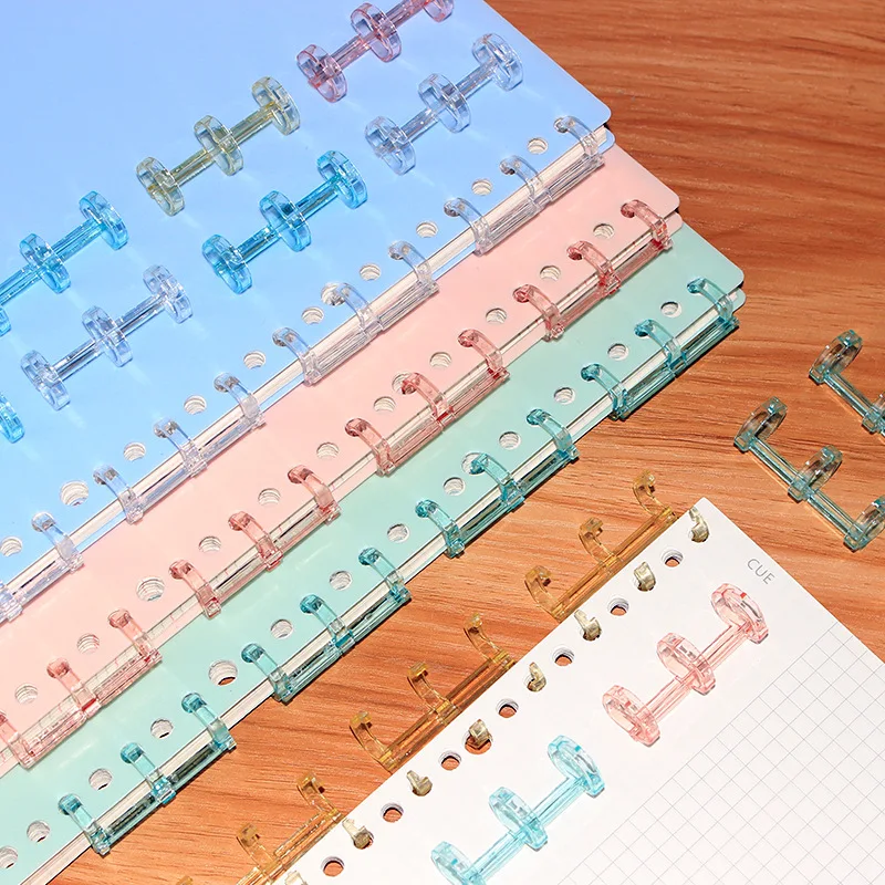 3 Ring Plastic Loose Leaf Binder Rings Crystal Binding Spines Snap Split Binding Combs For Scrapbook Photo Album Learning Cards