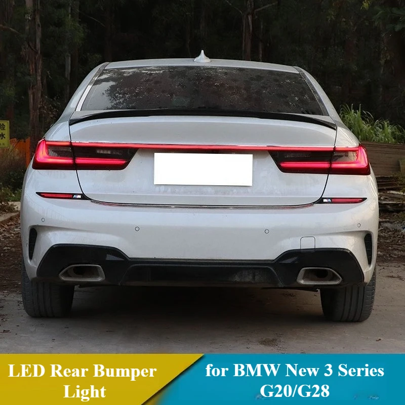 For BMW New 3 Series G20 G28 1 Pair LED Rear Bumper Light Reflector Car DRL with Dynamic Turn Signal Rear Fog Lamp Brake Lights