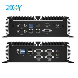 XCY X89 endüstriyel IPC fansız Mini PC Intel i7-1165G7 6x COM RS232 RS485 2x Mini PCIe WiFi SIM 4G LTE CAN-Bus Windows Linux