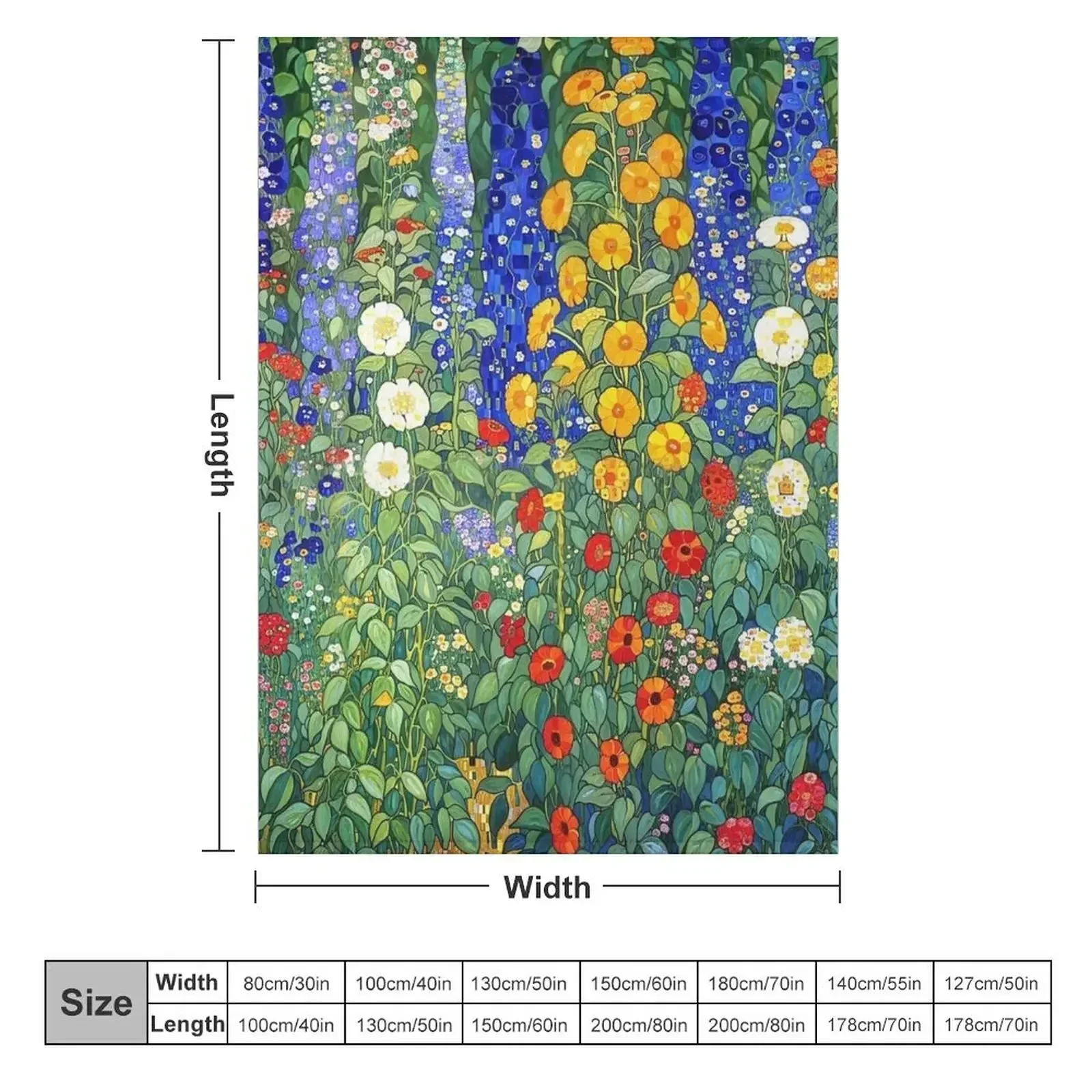 Flower Garden - Gustav Klimt Throw Blanket cosplay anime Decorative Beds christmas gifts Winter beds Blankets