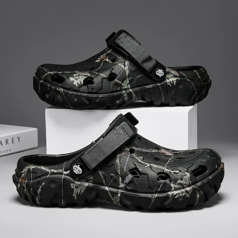 Sommer Herren Sandalen Haus- und Gartenschuhe Bequeme Leichte EVA-Hausschuhe Rutschfeste Weiche Sohle Indoor Flip-Flops Outdoor Clogs