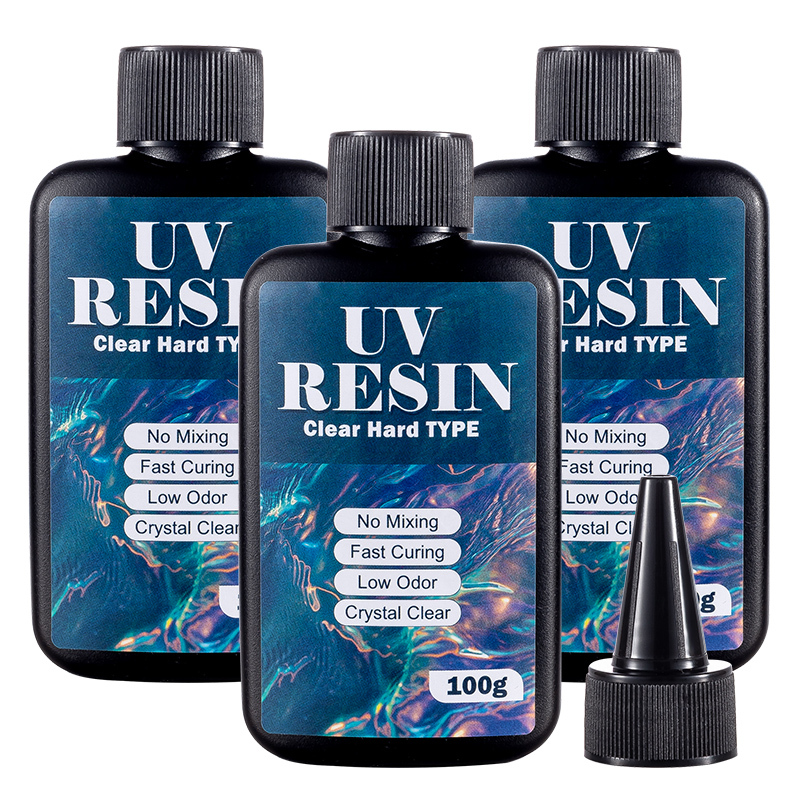  100/200/300g UV Resin Hard Type Crystal Clear Crystal Clear Glue Ultraviolet Curing UV Epoxy Resin for Craft Diy Jewelry Making 