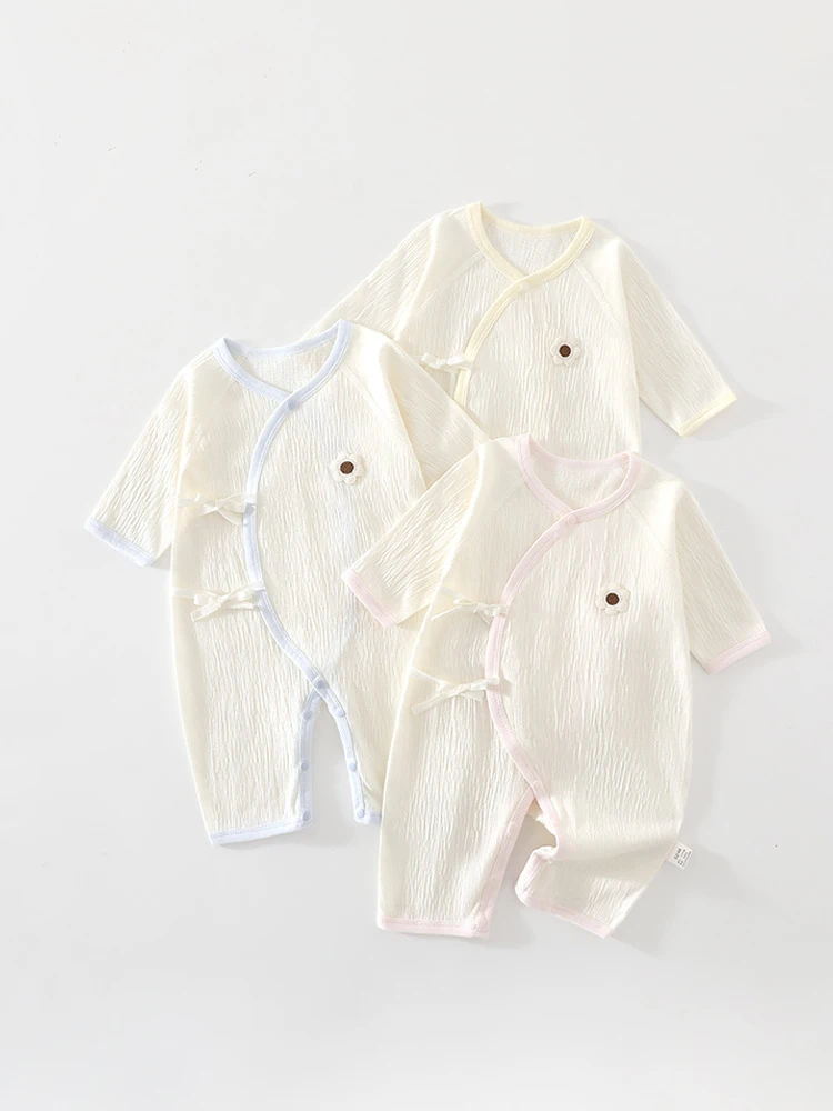 Autumn A-Class Cotton Baby Long Sleeve Romper Seamless Soft Infant Bodysuit Breathable Daily Outfit for Newborns