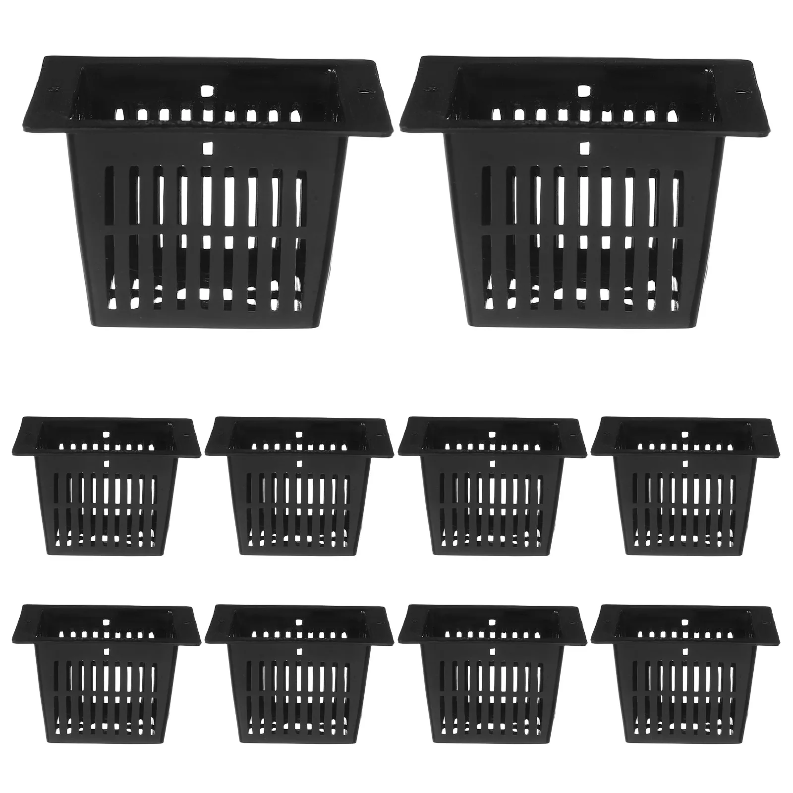 10 Pcs Square Planting Basket Hydroponic Planter Baskets Hydrohonics Net Pots Grow