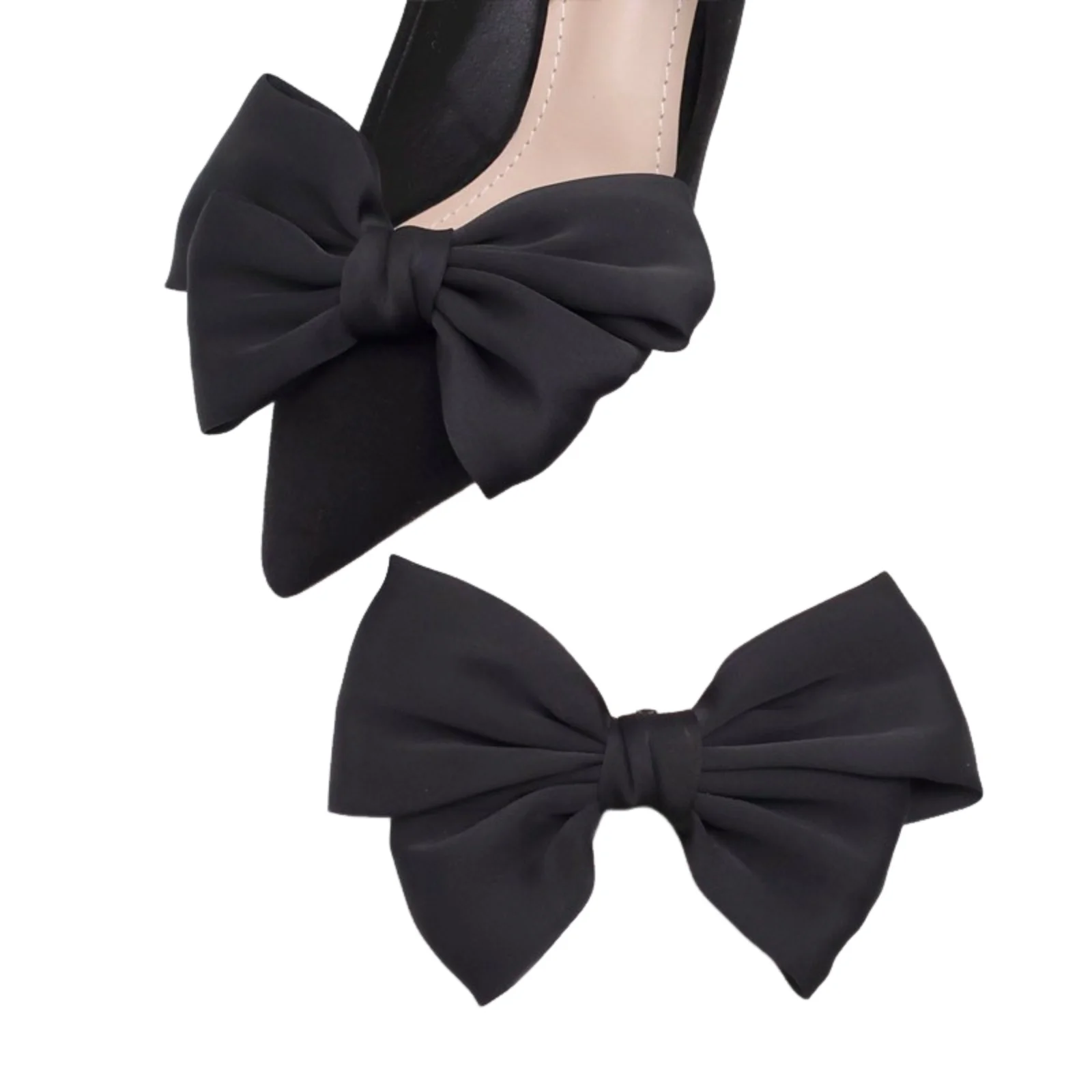 

Removable bow shoe clip accessories high heels shoe flowers shoe buckles women's and girls' bags clothing and hair
