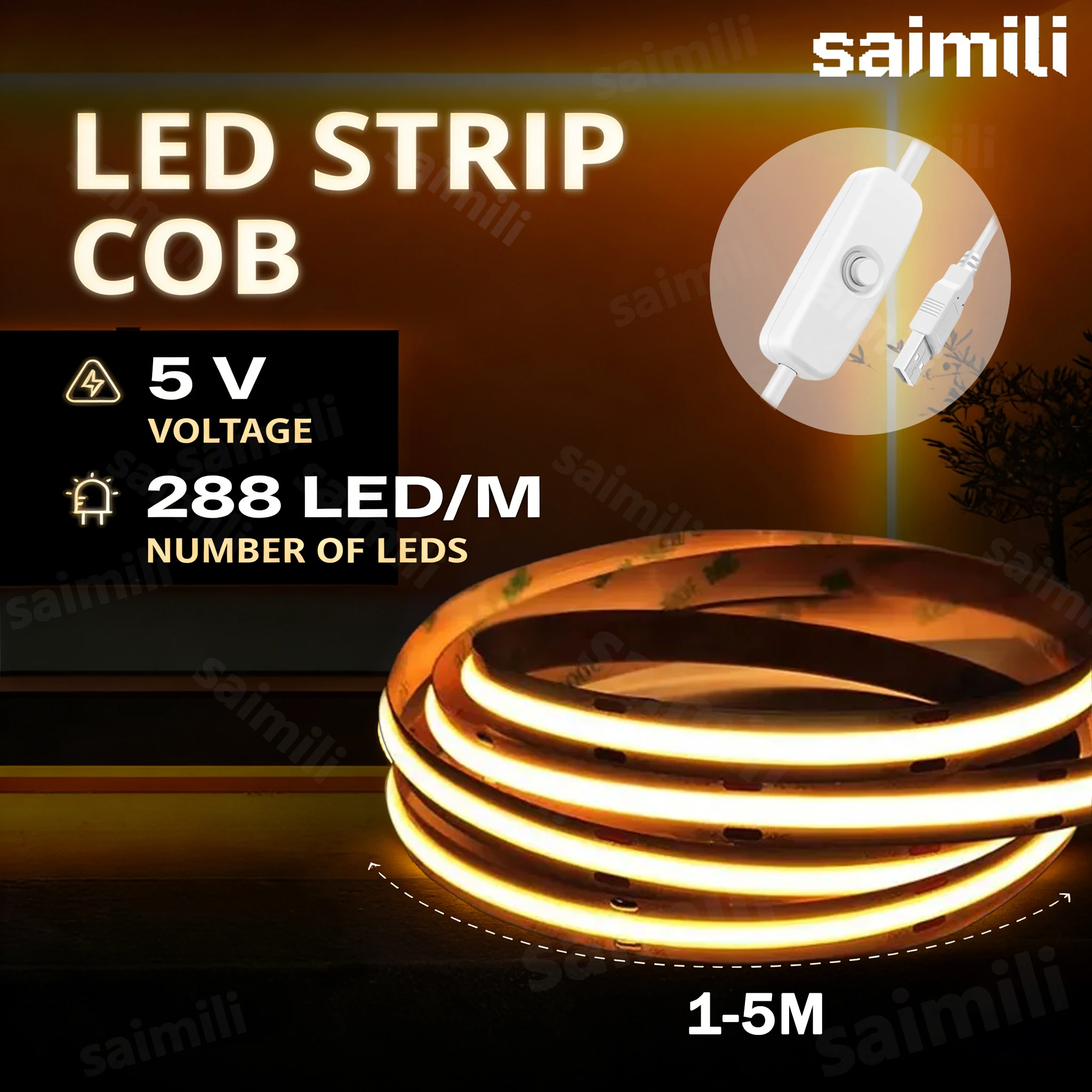 Cob Light Strip Pus…