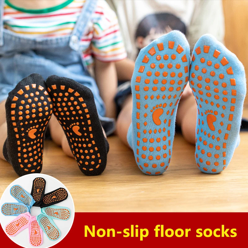 1 Pairs Kids Adults Anti-Slip Socks Parent-Child Trampoline Sock Cotton Children Socks Sports Boys Girls Outside Baby Socks