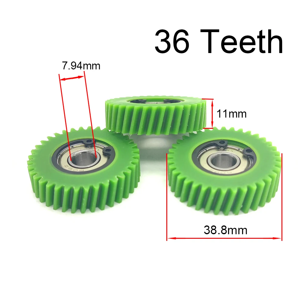 3pcs 38.8x11mm Planetary Gear 36t Oblique Teeth Gears With 7.94mm Bearings Electric Bike Helical Gear For Folding E-bike Parts