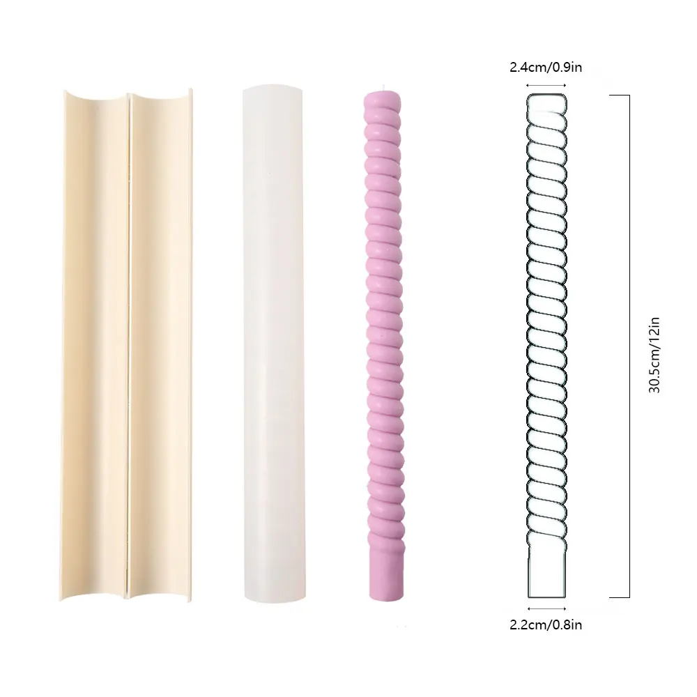 Boowan Nicole lange Spirale Silikon Kerzen form handgemachte Duft kerzen form Home Decoration Tools