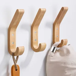 Natural Wood Kitchen Wall Hanging Wall Entry Door Porch Bag hanger Coat Racks Perforated Solid Wood Creative key holder