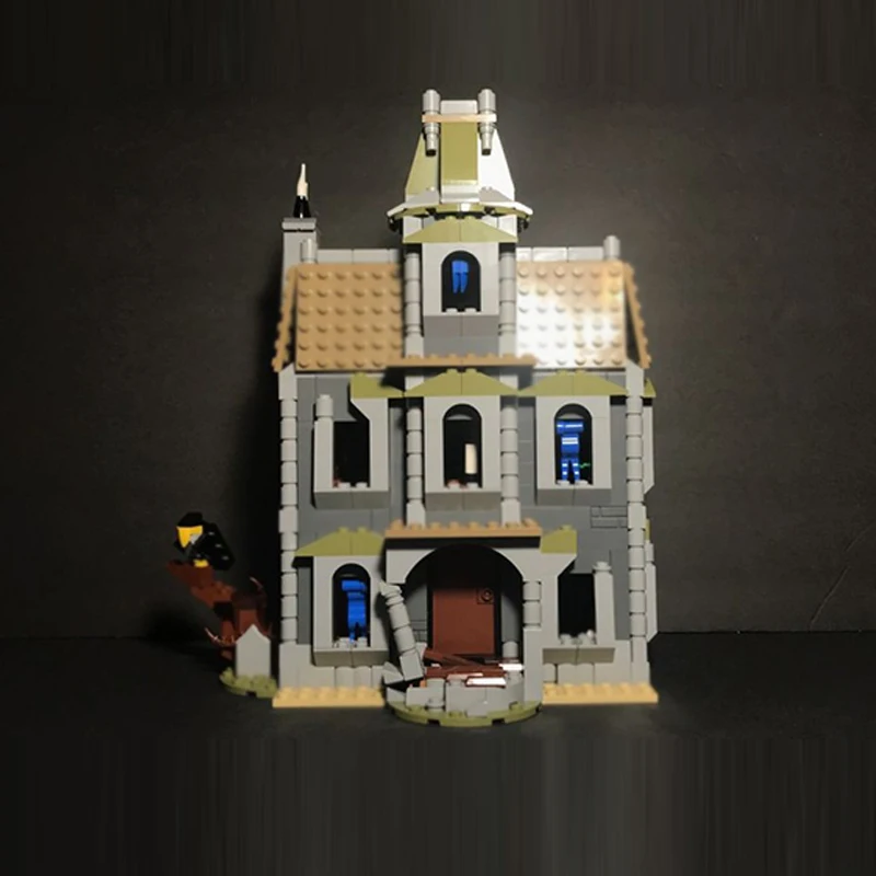 ปราสาทยุคกลางรุ่น MOC อิฐก่อสร้างโกธิคบ้านผีสิงโมดูลาร์เทคโนโลยีของขวัญวันหยุดประกอบของเล่นเด็กชุด