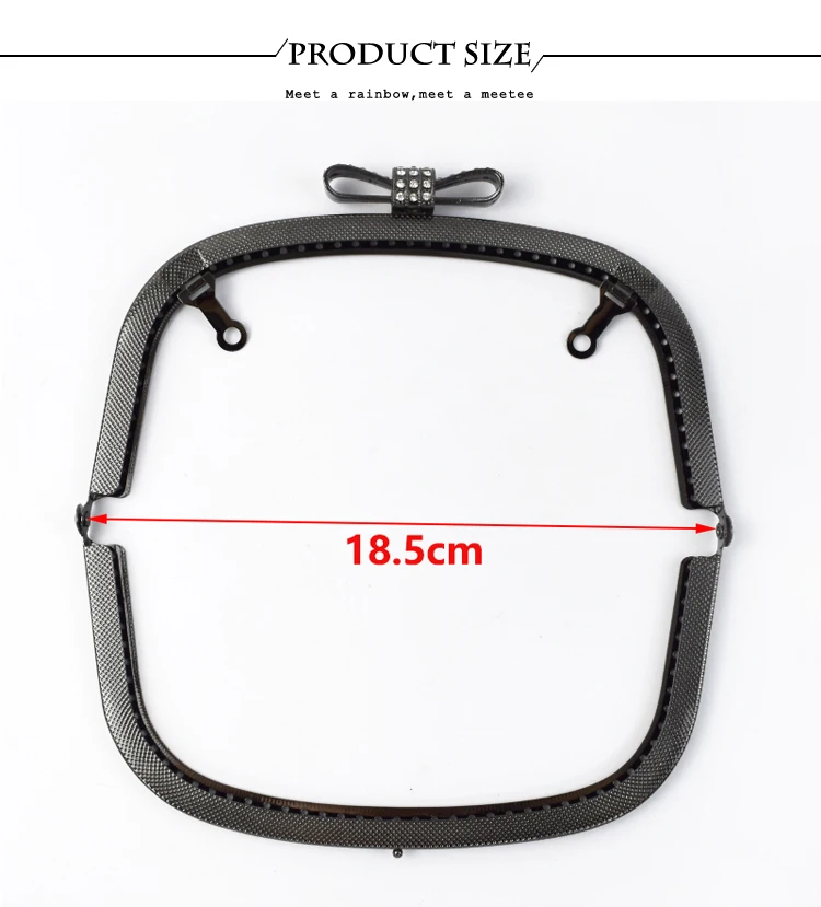 2/5Pcs Deepeel 18.5cm Embossed Bow Head Kiss Clasp Purse Frame Bags Brackets Metal Hardware Wallet Handbag Sewing Accessories