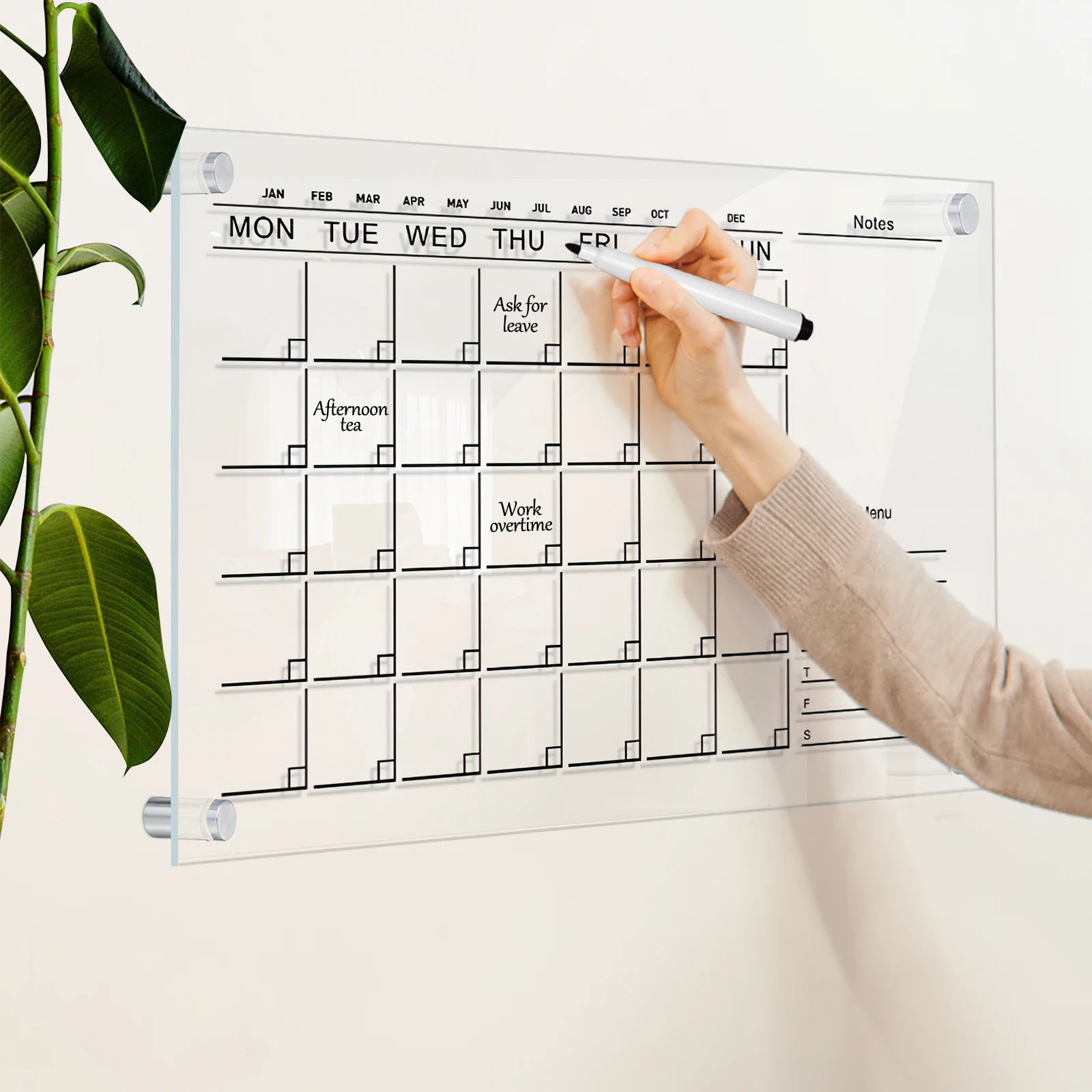 Wall-Mounted Dry Erase Calendar 6
