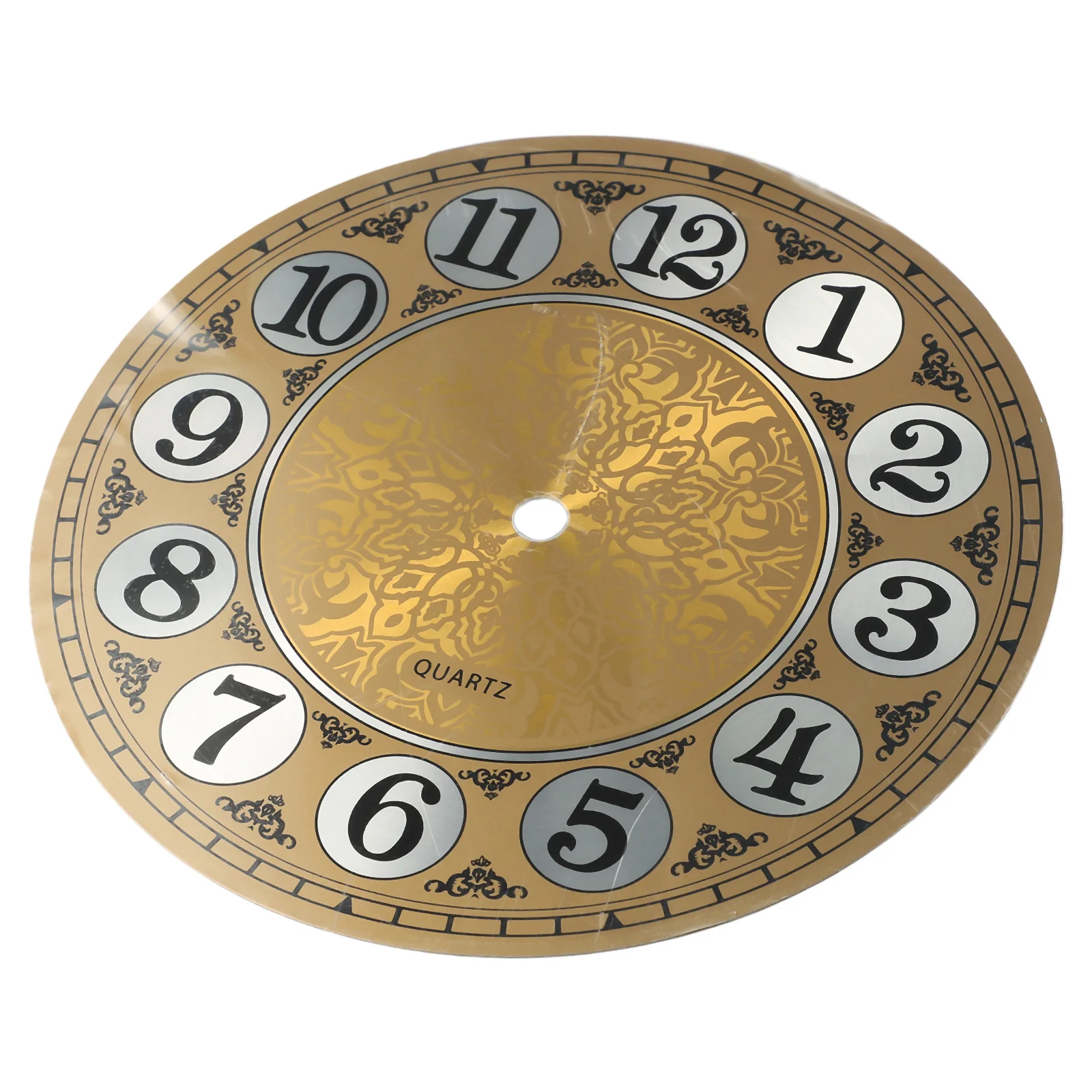 Clock Accessories Dial Face Gold Metal Wall Clock Vintage Aluminium Widely Used 7inch Dial Face Arabic Numeral Diameters 180mm