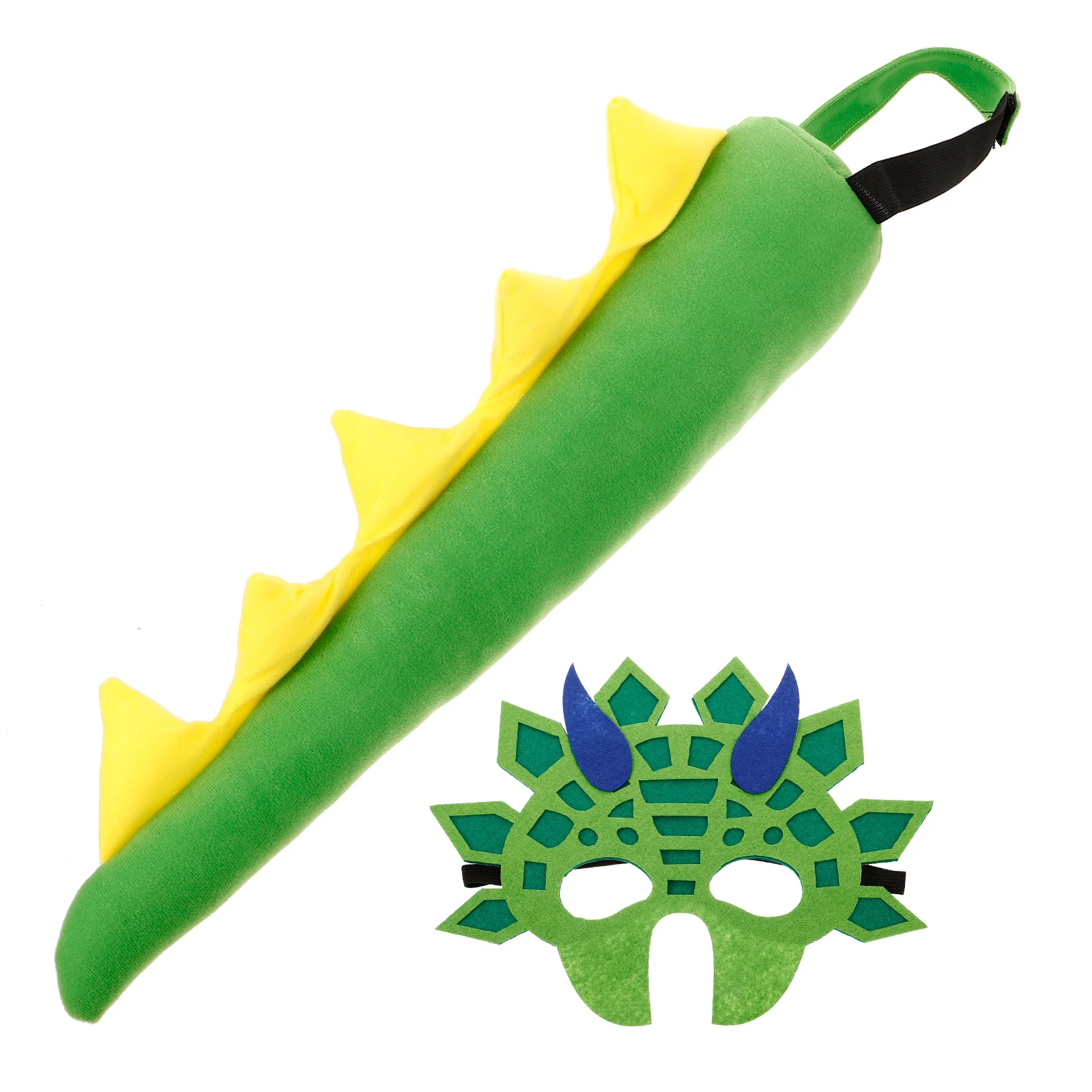 

Dinosaur Tail Mask Set Kids Costume Party Props Cute Role Play Accessories Bright Color Comfortable Wear Fun Joy Novelty Photo