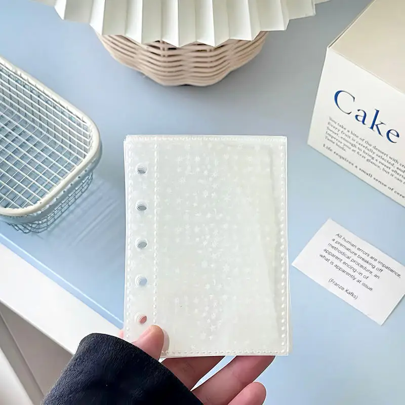 5 Hole Mini Loose Leaf Refill Pages 10PCS Double Sided Storage Inserts for Binder Photocard Sticker Collection Album