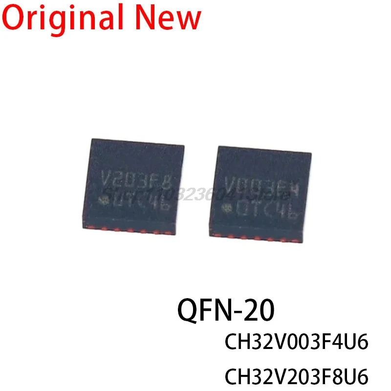 10PCS CH32V003F4U6 CH32V203F8U6 CH32V203 QFN-20 Industrial Grade Universal MCU SMD New Good Quality Chipset