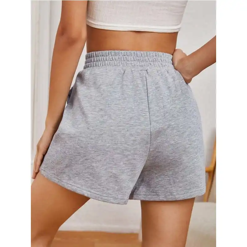 Summer New Sle Loose Straight Casual orts for Women l Waist Elastic Polyester Cotton Blend Comfortable ort Pants