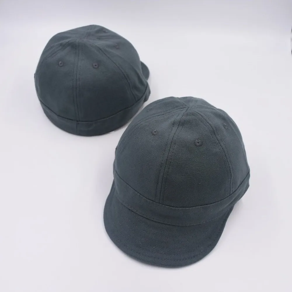 أزياء الصلبة اللون قصيرة حافة قبعة بيسبول قماش النمط الياباني قبعة الشمس القطن شقة حافة بلغت ذروتها قبعة رياضية