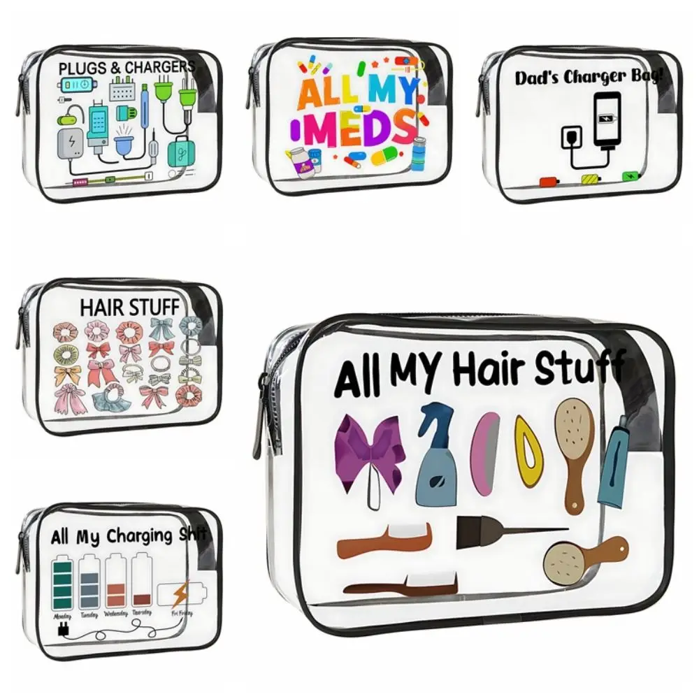 حقيبة مستحضرات التجميل الجديدة المقاومة للماء، حقيبة مكياج PVC شفافة، سعة كبيرة لتخزين الأدوية، منظم السفر #1