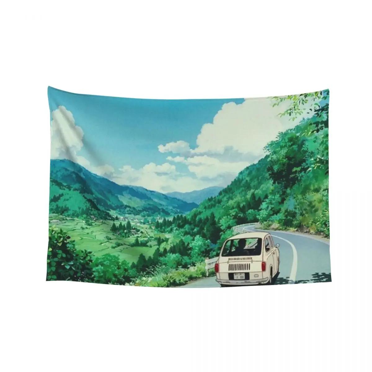 

Vintage Anime Road Scenery Tapestry Decoration Room Aesthetic Room Decors Wallpaper Bedroom Kawaii Room Decor Tapestry