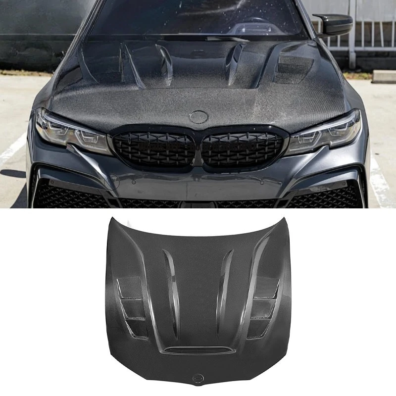 

DW Style Carbon Fiber Front Bonnet Engine Hood Cover for Bmw 3 Series G20 G28 M340I 2019+ Car Auto Parts Accessories
