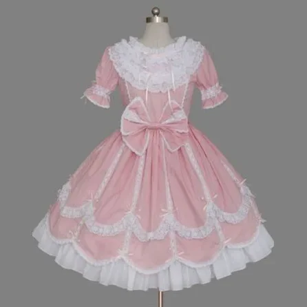 

lolita dress plus size Costumes School Girl Maid Outfits Victorian Dress Anime Pink Japanese Gothic Lolita Clothing 2025 Spring