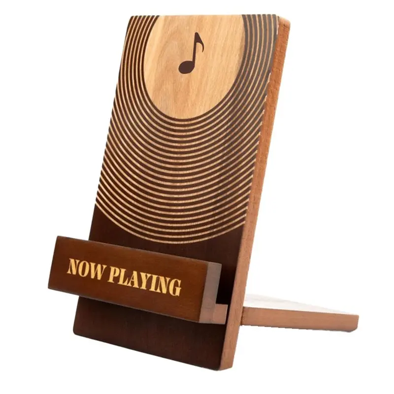 ABSE-2X New Playing Vinyl Record Stand Wood Vinyl Record Holder Vintage Record Holder Stand Vinyl Record Holder Display