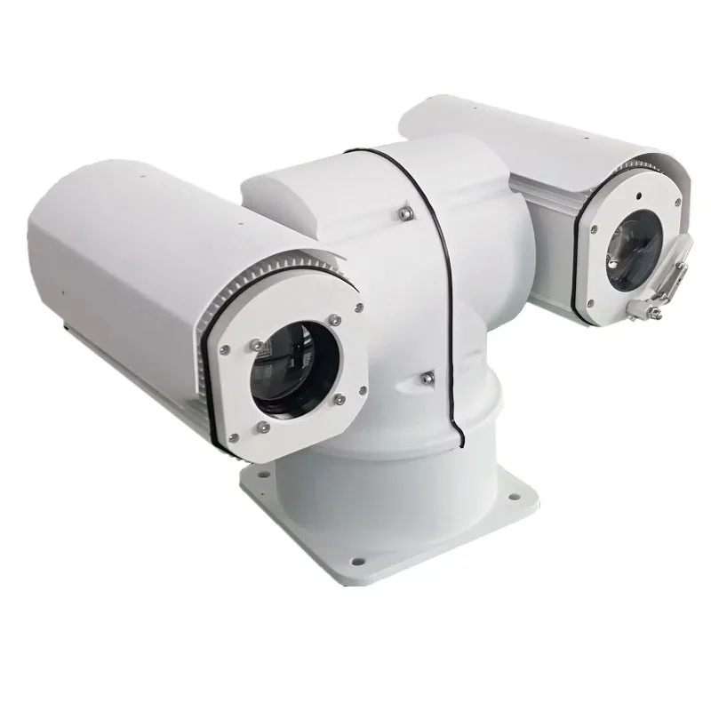 Long Range Dual Sensor Light T-Shape ptz Car Mounted City Surveillance CCTV Camera System