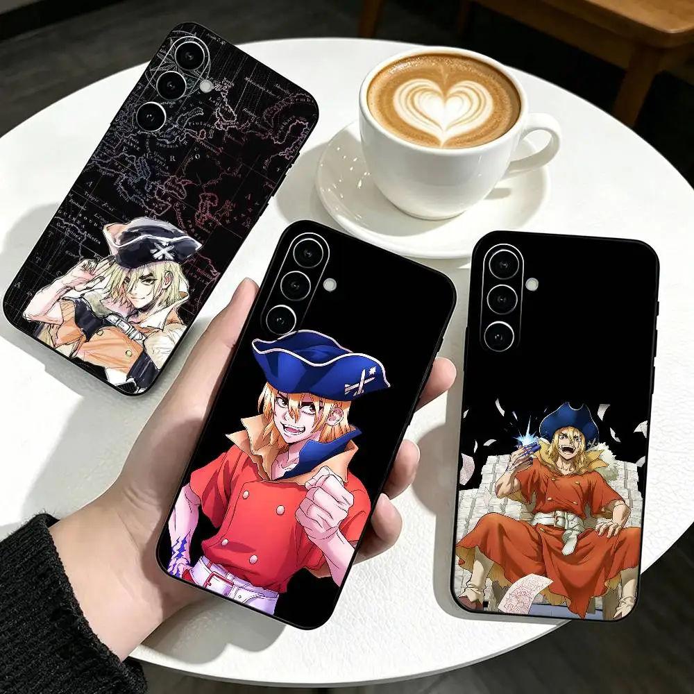 Dr stone-e R-Ryusui N-Nanami   Phone Case Black Silicone Soft For Samsung Galaxy A73,A72,A71,A70,A53,A52,A51