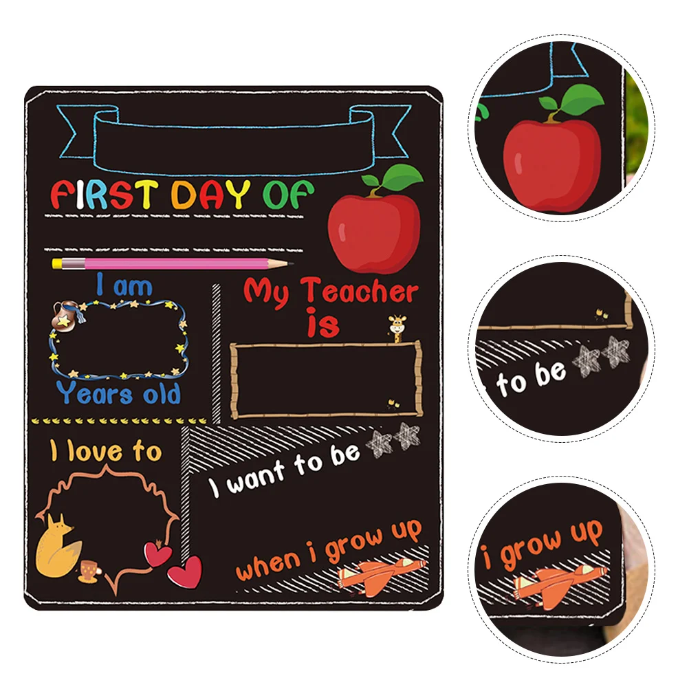 

2Pcs First Day Chalk Board Small Size Lightweight Easy Storage Perfect Gift for Friends Chalk Board First Day of Preschool Sign