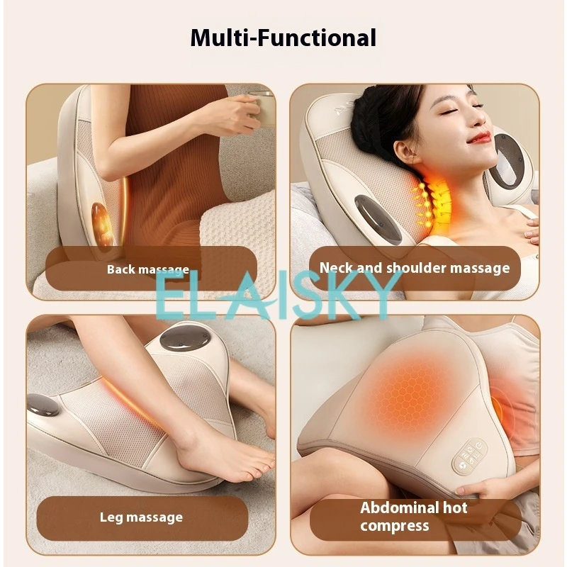 New Smart Massage Device for Neck Back Body and Waist Kneading and Massaging Automatic Multi Functional Car Cushion for Home Use