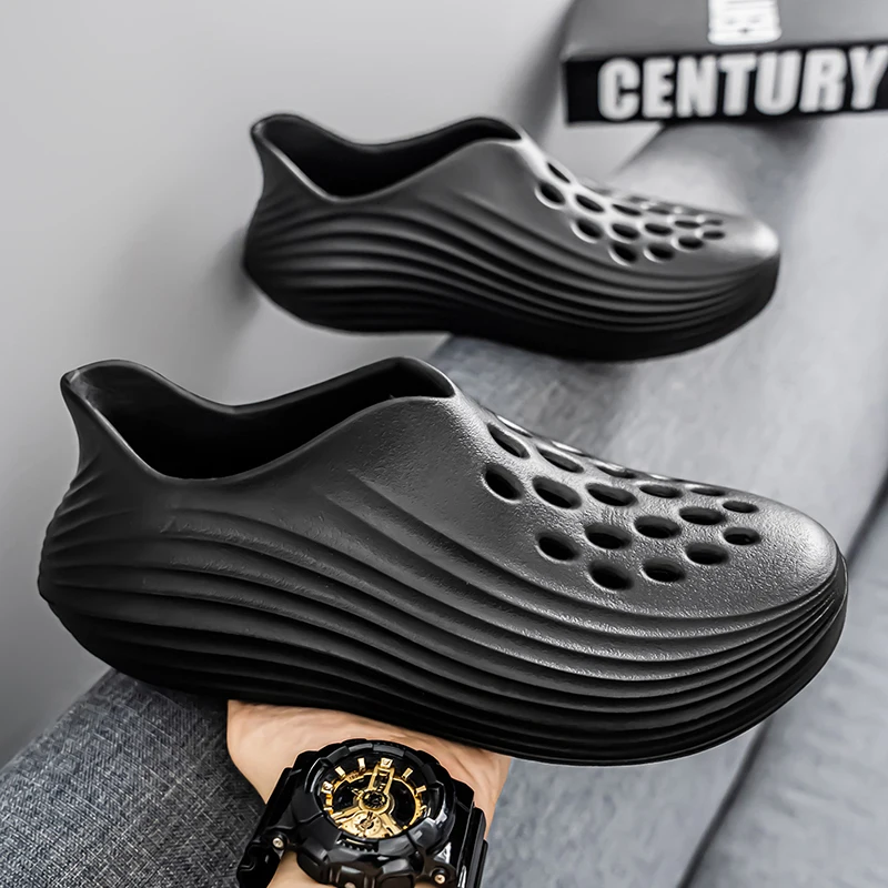 Sommer-Slip-On-Sandalen für Herren, Outdoor-EVA-Strandschuhe, atmungsaktive, weiche Herren-Wasserschuhe, bequeme, lässige Wanderschuhe