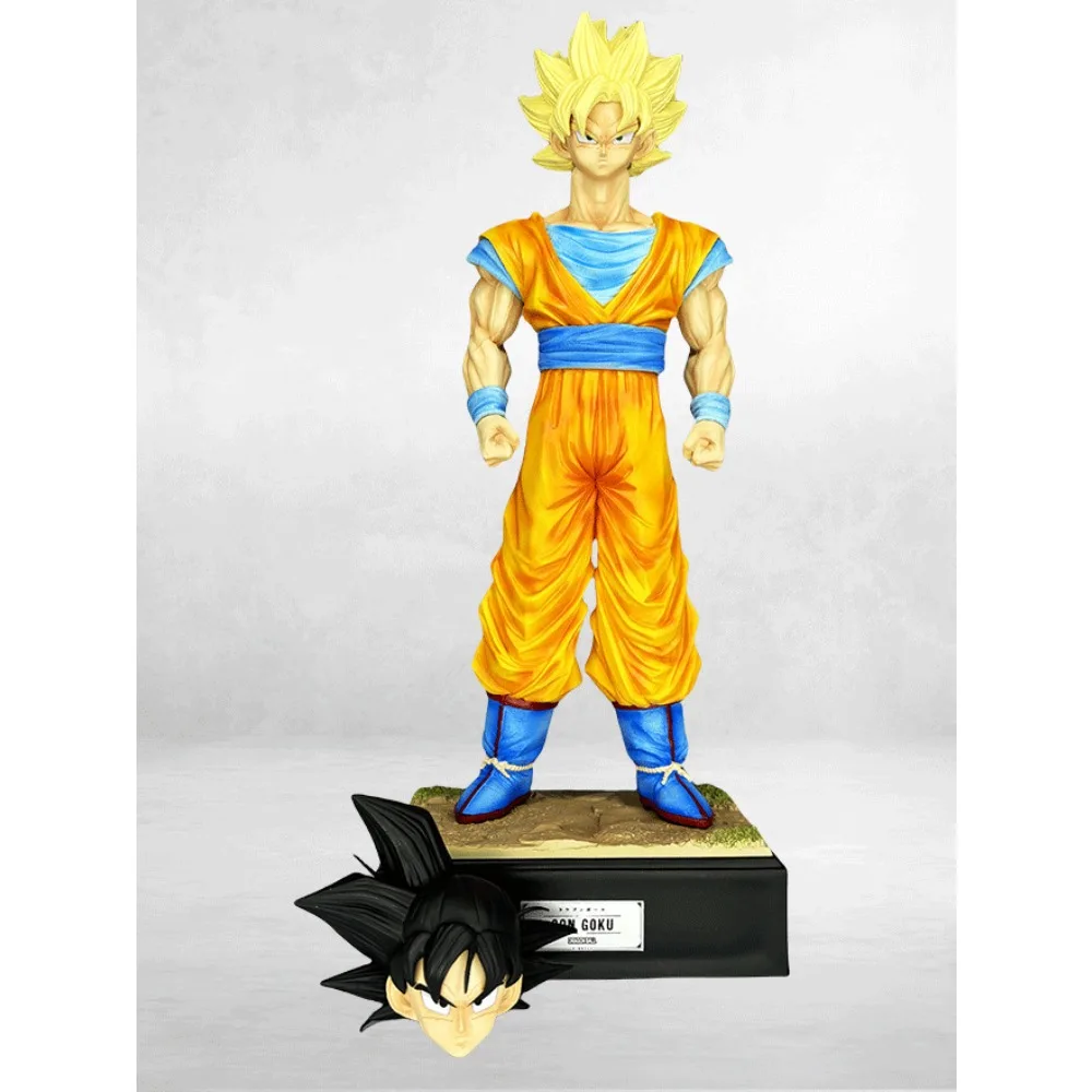 

Dragon Ball Action Figures Son Goku After Assembly about 34 Centimeters High Anime Garage Kit Collection Desktop Decoration Gift