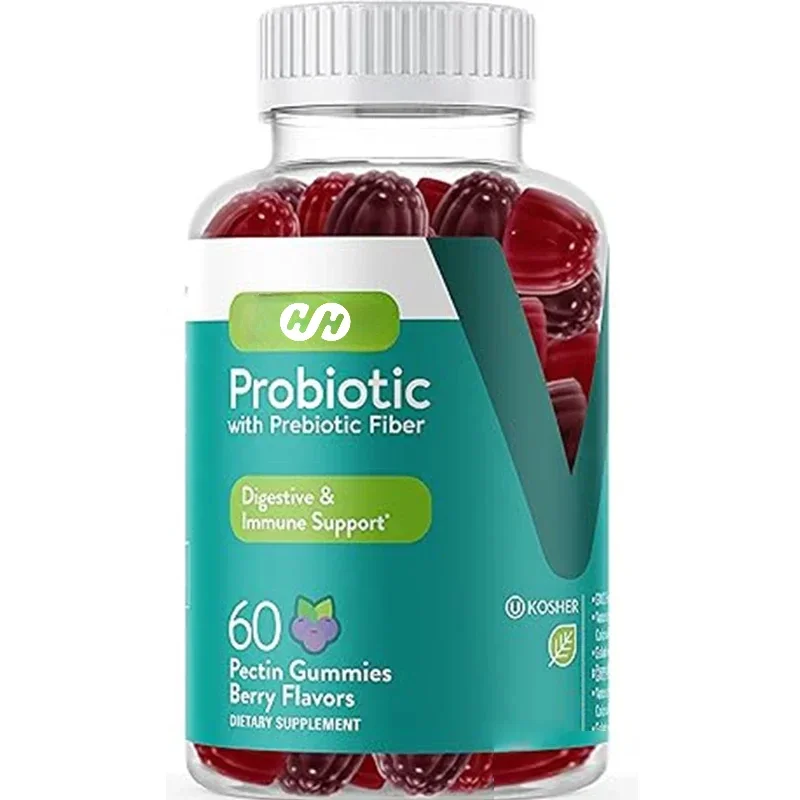 

Probiotic gummies-Used for immunity and digestion - Vegetarians, no gelatin, no GMOs - Delicious chewable berry flavored gummies