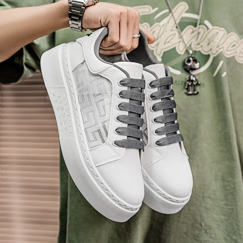 

2025 Fashion Men's Casual Shoes Platform Sneaker Trend Skateboard Shoes for Men Sports Running Tenis Shoes Zapatillas Hombre