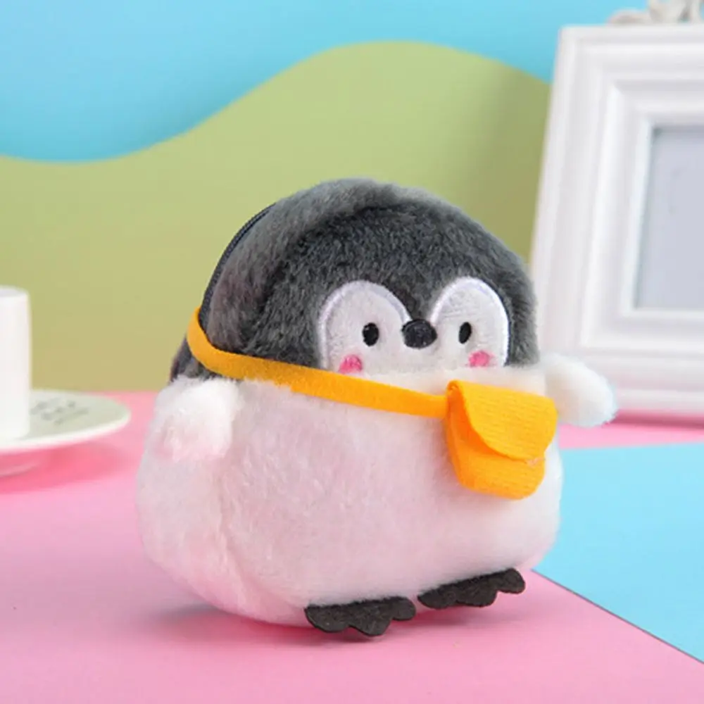 Elegant Sweet Mini Plush For Girls Penguin Card Holder Women Coin Purse Zipper Purse Wallets Korean Money Bag