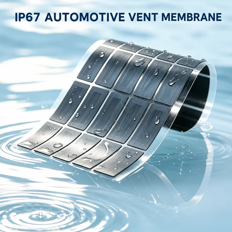 Gray Automotive Headlight Vent Membrane Self-Adhesive EPTFE Waterproof Breathable Membrane for Car Headlamp & Taillight