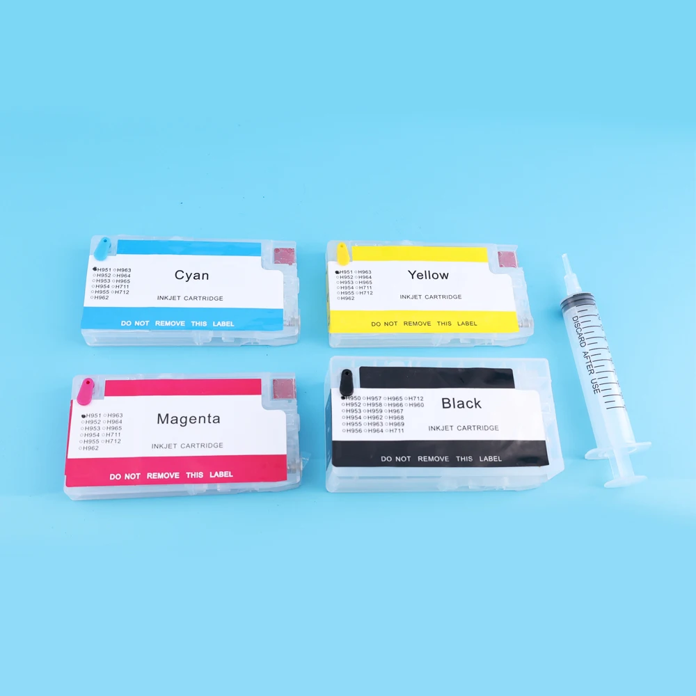 4pcs hp711 711 711XL Refill Ink Cartridge With Auto Reset chips For HP 711 For HP Designjet T520 T120 Plotters