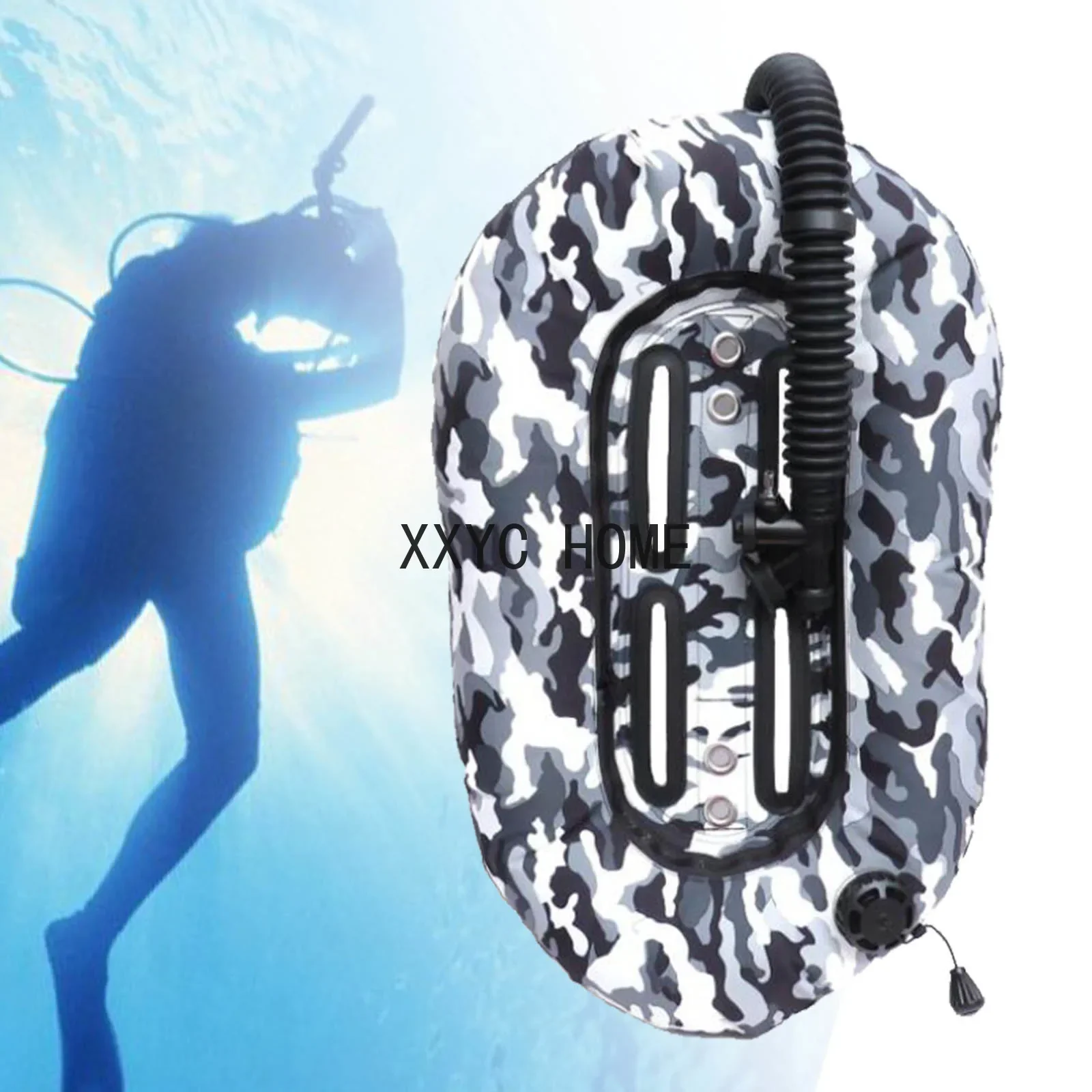 Diving Donut Wing Single Type Spearfishing Harness Equipment Scuba Snorkeling Freediving BCD Buoyancy Gear Inflator Device