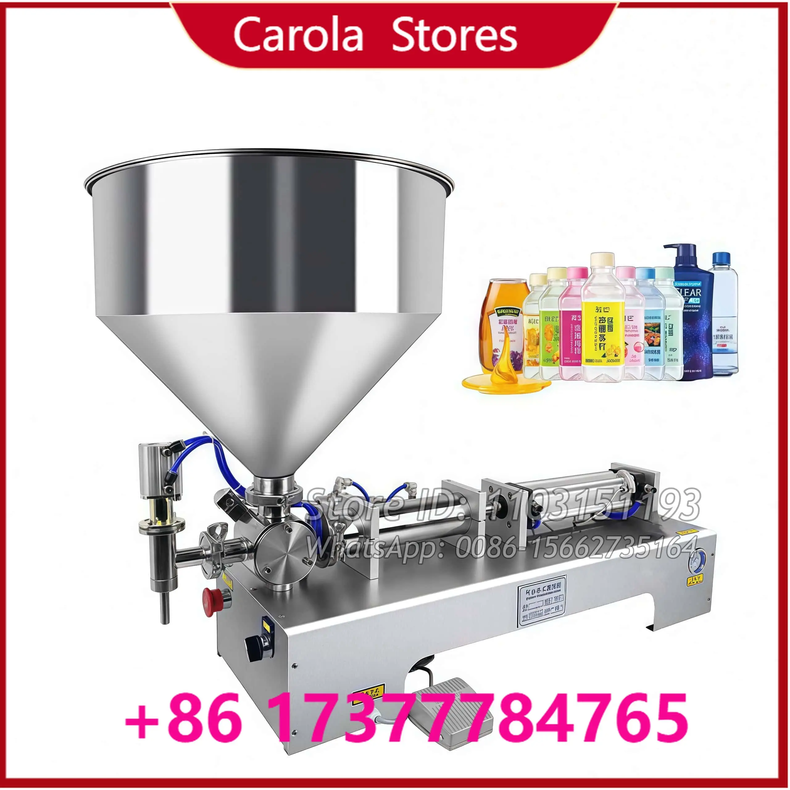 Single Double Outlets Piston Machine For Shampoo Cosmetic Cream Salad Dressing Peanut Butter Oil Plastic Glass Bottles Bags