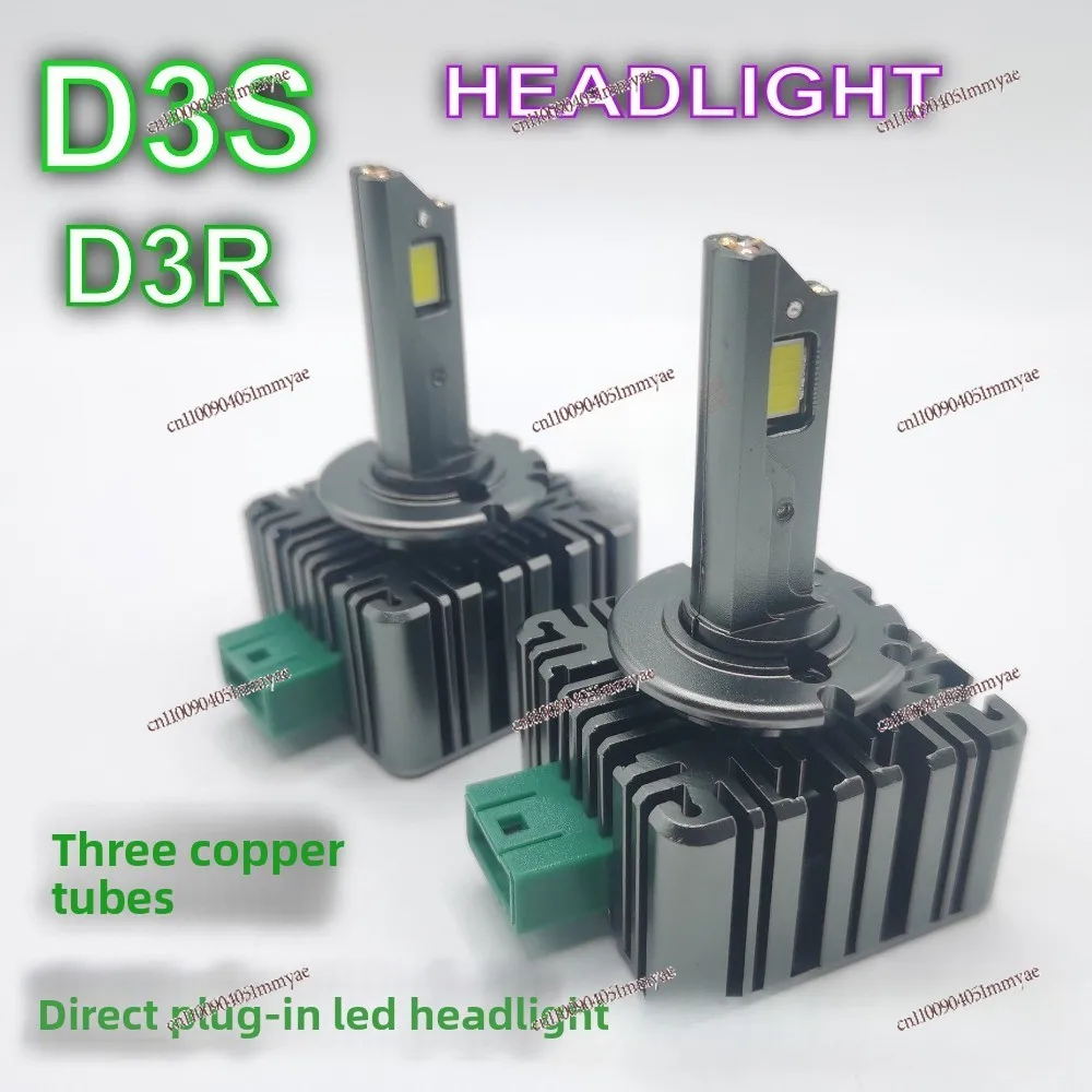 Lampu Depan LED Driver Bawaan D1SD3S Tabung Tiga Tembaga Daya Tinggi Tipe Plug-In In-Line Kecerahan Tinggi