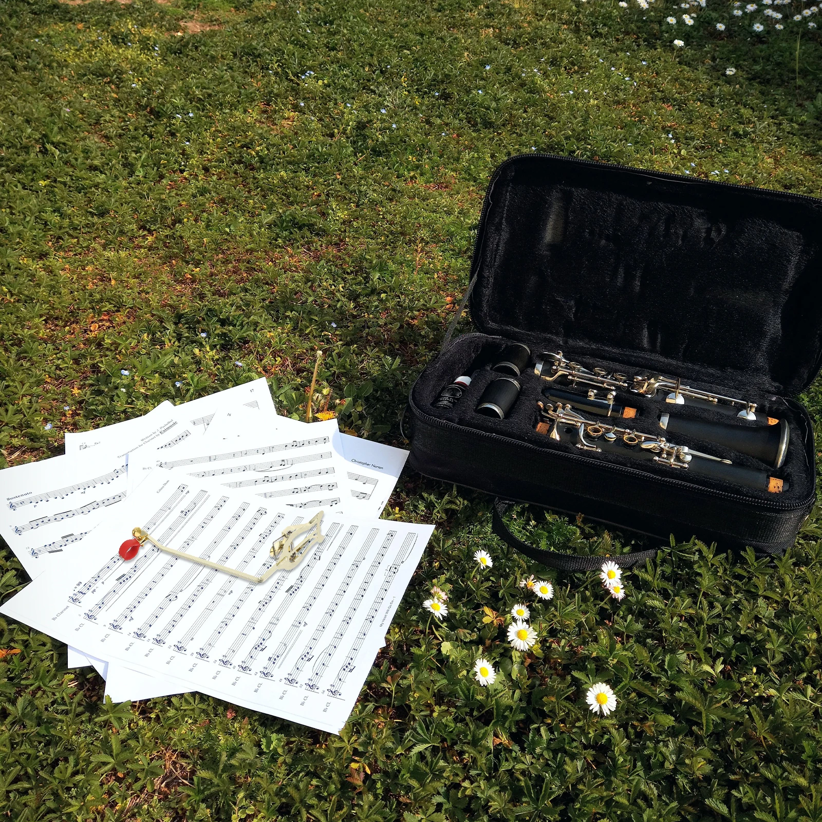 

French Horn Music Clips Lightweight Trumpet Accessories Portable Stand for Band Trumpet Trombone Lyre Stainless Accessories