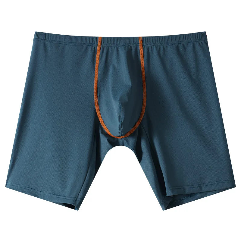 

Mens Underpants Boxe Shorts Ice Silk Underwear Comfortable Middle Waist U Convex Pouch Panties Cueca Calzoncillo Plus Size M-XXL