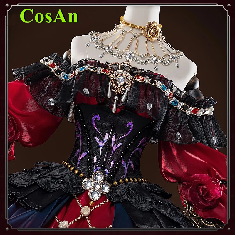 CosAn Identity V Mary Bloody Queen Madame Red Superintendent Cosplay Costume Lovely Dress Role Play Clothing Game