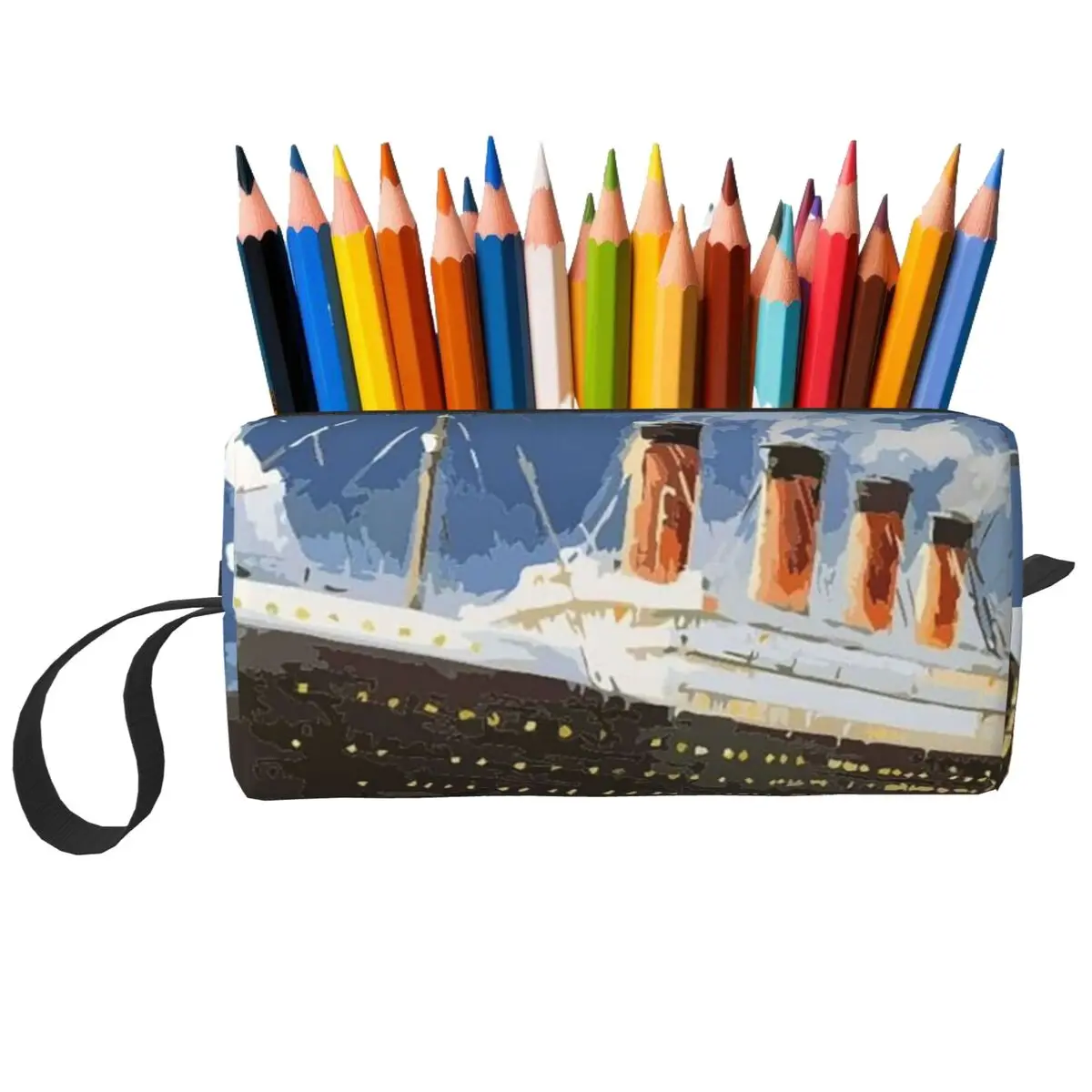 Das beliebteste Schiff aller Zeiten: Titanic-Federmäppchen für Schüler, Stiftbox, Bleistiftbeutel, Schreibwaren, Organizer-Tasche für Damen