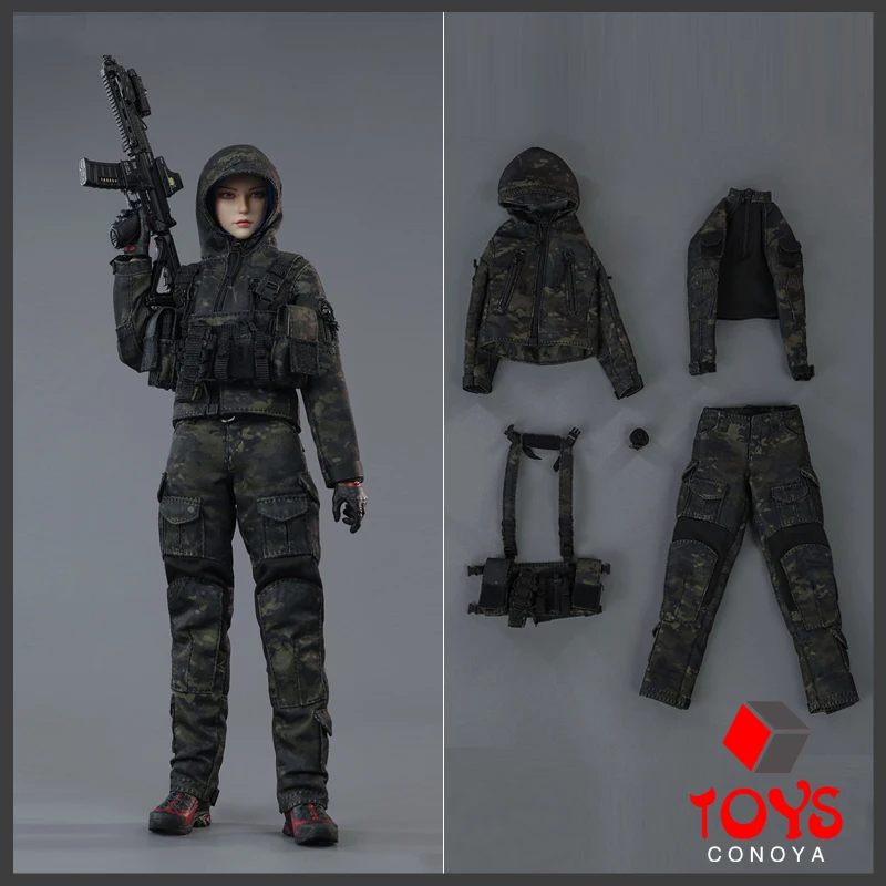 

In Stock Fire Girl Toys FG096 1/6 Scale Female Combat Suit Set Clothes Model Fit 12'' Soldier Action Figure Body Dolls