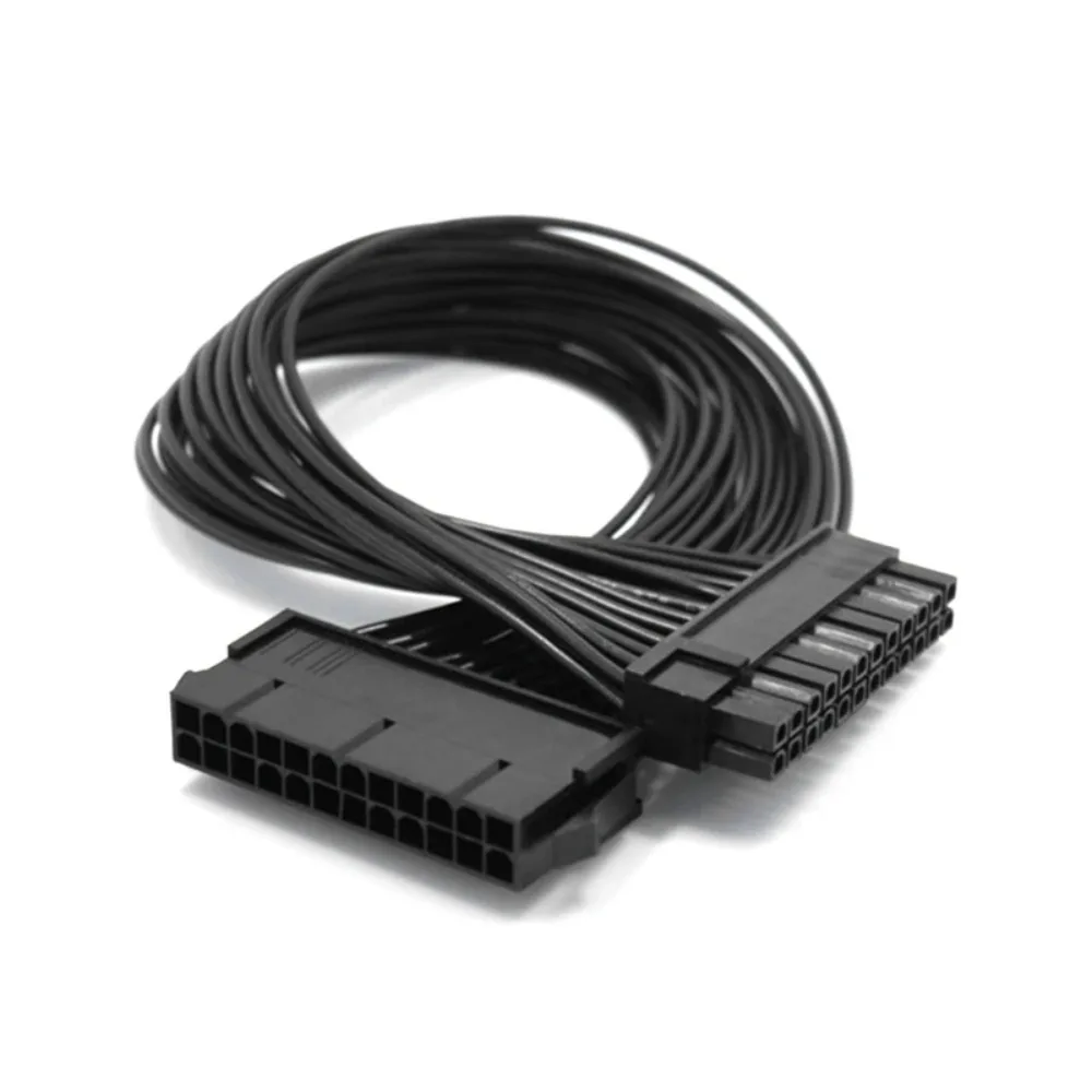 

ATX 24 Pin to 20+4 Pin Motherboard Power Extension Cable Male to Female PSU Power Supply Extender Cord for PC Computer Case