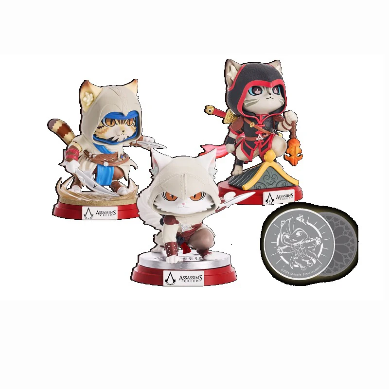 

In Stock Original Genuine WUSTYLE Assassin Meow Strip Basim Shao Jun Authentic Collection Model Animation Character Toy 12cm