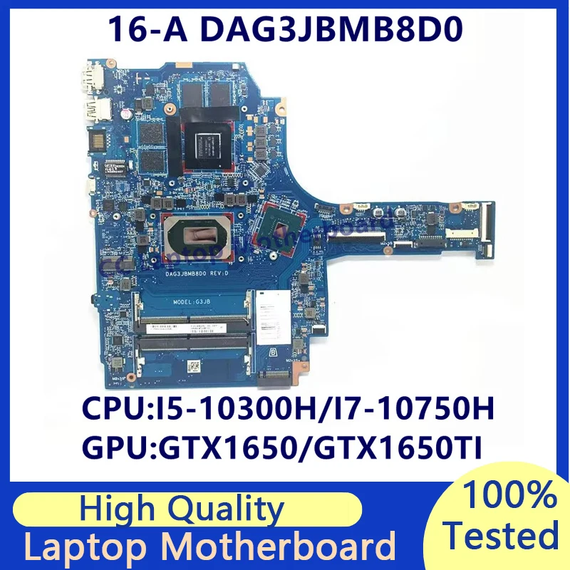 

M02035-001 M02035-601 For HP 16-A Laptop Motherboard With I5-10300H/I7-10750H CPU GTX1650/GTX1650TI DAG3JBMB8D0 100% Tested Good